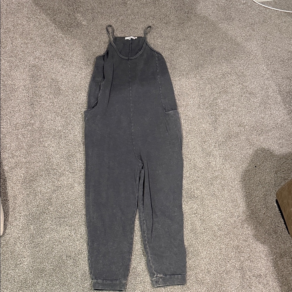 Dark Gray Sleeveless Jumpsuit